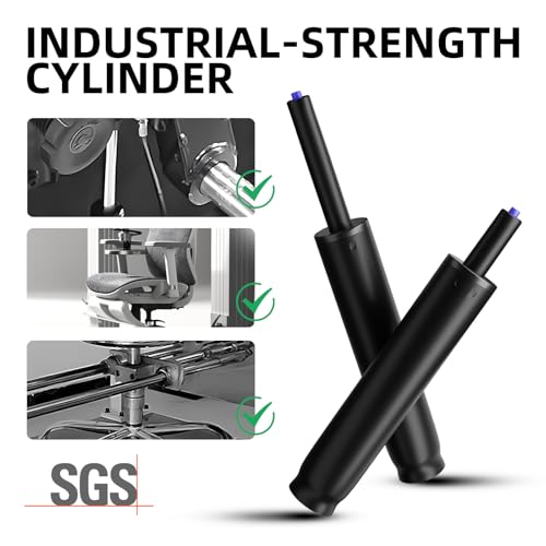 Sytopia Office Chair Cylinder Replacement, Heavy Duty Pneumatic Gas Lift, Universal Fit for Desk and Gaming Chairs, 11.5 to 17.5 Inch Adjustment