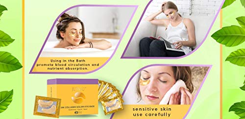 30 Pairs 24K Gold Under Eye Patch, Eye Mask, Collagen Eye Patch, Juyou Eye Pads For Anti-Wrinkles, Puffy Eyes, Dark Circles, Fine Lines Treatment #TOP7
