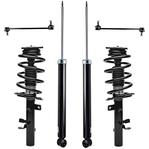 Image of Detroit Axle - Front 6pc Struts Kit for 2014-2019 Ford Escape, 2 Struts & Coil Spring 2 Sway Bar Links 2 Rear Shock Absorbers 2015 2016 2017 2018 Replacement Suspension