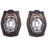 Bear Mouth Single Light Switch Cover, Toggle Light Switch Cover, 2 Pack, Rustic Décor, 5.25 Inches