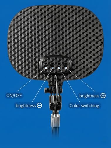 Image of NiceVeedi LED Key Light with Tripod Stand for Video Recording, 5 Color Temperatures 3200K-5600K, Dimmable 1455 Lumens, CRI 95+, USB Powered Desk Light for YouTube, Streaming, Zoom Calls