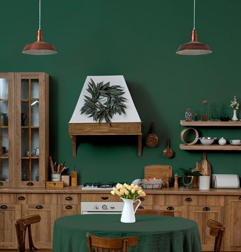 Papier peint vert uni texturé mat revêtement mural haute qualité