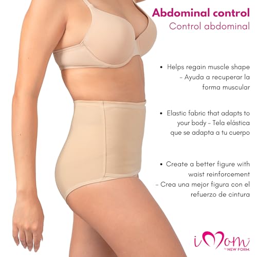 Image of NEWFORM iMom Postpartum Belly Band - Tummy Control Underwear for Women High C Section Recovery Fajas Postparto para Mujer