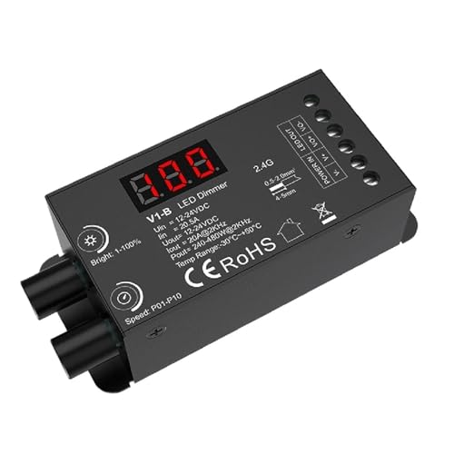 DC 12V 24V PWM frecuencia ajustable con atenuador LED y pantalla digital 2