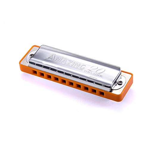 KIRANDIE 10 Trous Diatonic Blues Harmonica réglage spécial (Color : Key of G) - Les Beatles, Paul McCartney, John Lennon, RIngo Starr, George Harrison KIRANDIE 10 Trous Diatonic Blues Harmonica réglage spécial (Color : Key of G)