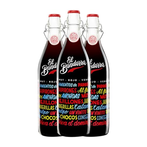 Vermut Democratic El Bandarra Botella Misil 1 L (Caja de 3 Botella Misil de 1 L)