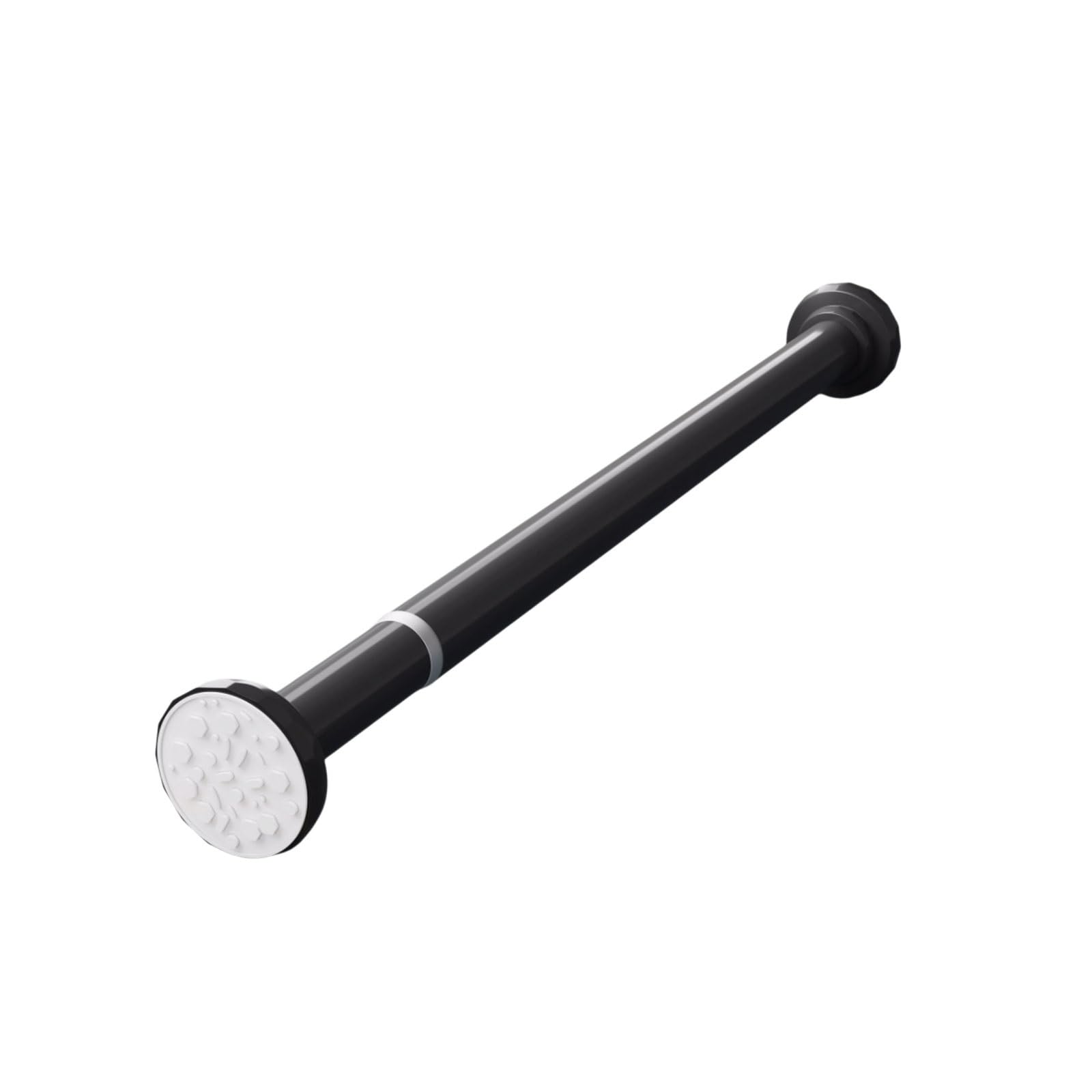 Adjustable Aluminum Alloy Shower Curtain Rod Adjustable Spring Tension Easy Install No Rust Suitable For Bathrooms Wardrobes stable(Nero,130-240cm)