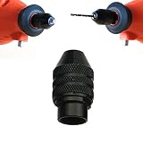 SENRISE Schnellspannbohrfutter 0,3–3,2 mm Bohrfutter-Adapter Elektrischer Schnellwechsel-Bohrfutter-Konverter für elektrische Schleifer, 1 Stück (M7 x 0,75 mm lang)