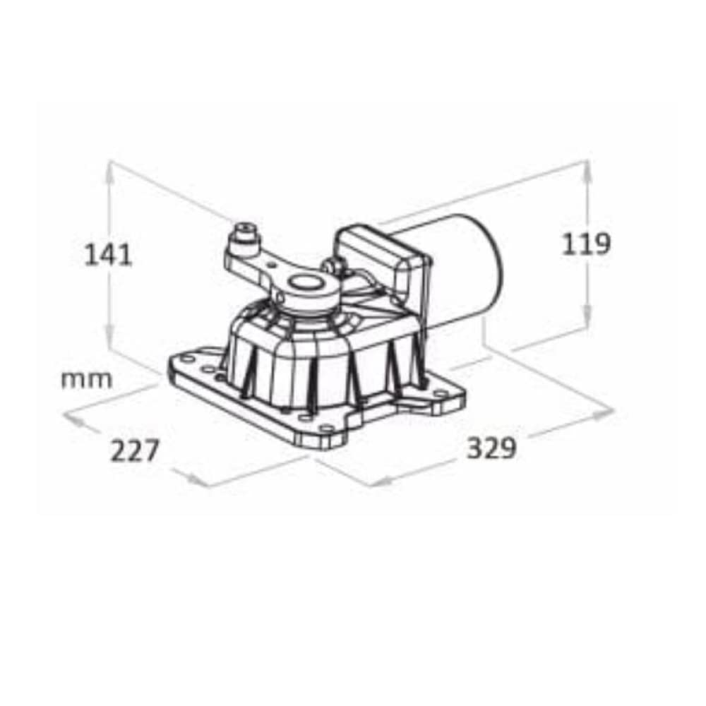 Motore elettromeccanico interrato UM7 per cancelli a battente, 230Vac, max 500Kg / 2,50 metri per battente - Tecno Automazione MXDU7IT