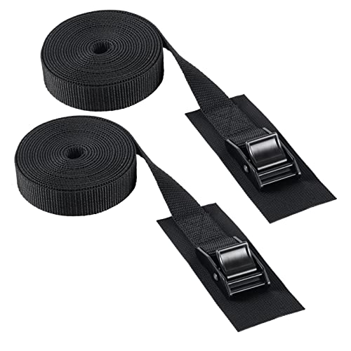 Cam Buckle Tie Down Straps, Heavy Duty Nylon Lashing Straps Adjustable Secure Straps Cinch Ratchet Straps With Zinc Alloy Lock Padded Buckle For Cargo, Luggage, Kayak,Truck, Motorcycle #TOP3