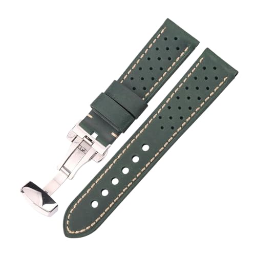 [������] ���g���J�[�t���U�[�E�H�b�`�o���h 18mm 20mm 22mm 24mm �\�t�g�X�g���b�v ���������o�^�t���C�o�b�N���t��(Green,20mm)