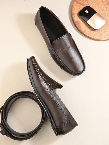 Image of Premium Men's Black Slip-On Loafers | Loafers for Office, Party Premium Casual Loafers | Stylish Loafer | Comfortable Men's Loafers for Walking, Office