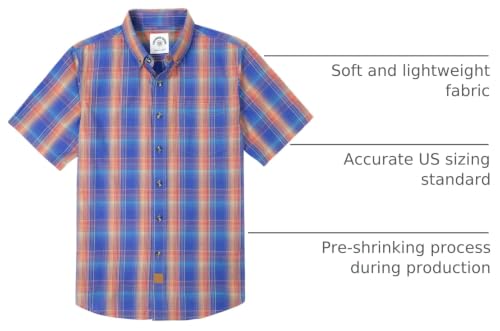 Image of Dubinik Mens Short Sleeve Button Down Shirts Soft Breathable Summer Vintage Regular Fit Lightweight Men's Casual Shirt