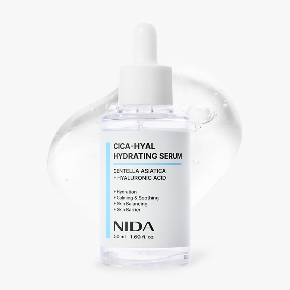 NIDA Centella Hydrating Serum | Centella Asiatica, Hyaluronic Acid | Hydration, Calming & Soothing, Skin Balancing, Skin Barrier | 1.69 fl. oz., 50ml (Old)