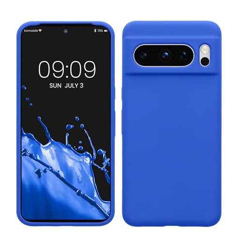 kwmobile Case Compatible with Google Pixel 8 Pro Case - TPU Silicone Phone Cover with Soft Finish - Baltic Blue
