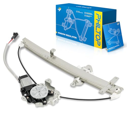 Image of PHILTOP Front Right Passenger Side Power Window Regulator and Motor Assembly Compatible with 1998-2004 Nissan Frontier 2000-2004 Nissan Xterra Replaces 741-680,2 Pins