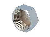 sechskant profil messing Warmgepresst Kappe mit Sechskant messing verchromt Innengewinde 3/8