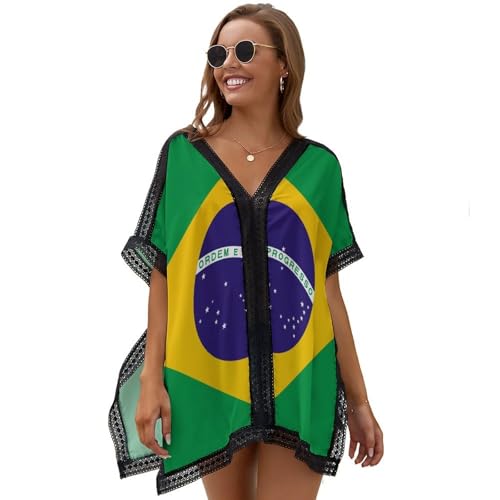 Cache Maillot De Bain Femme Brésil Fentes Latérales Robe De Plage Mousseline Sarongs en Été Plage Couvrir Sexy V-Cou Bikini Cover Up Bohème Beachwear