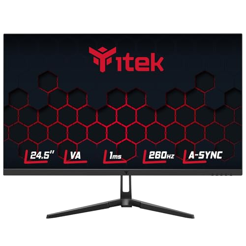 Itek Monitor Ggf - 24,5 Pantalla Plana Con Panel 16:9 Va, Resolución Fhd 1920x1080, 260hz, 1ms, Conexiones Hdmi Y Dp, Hdr, Sincronización Adaptativa Itek Monitor Ggf - 24,5 Pantalla Plana Con Panel 16:9 Va, Resolución Fhd 1920x1080, 260hz, 1ms, Conexiones Hdmi Y Dp, Hdr, Sincronización Adaptativa