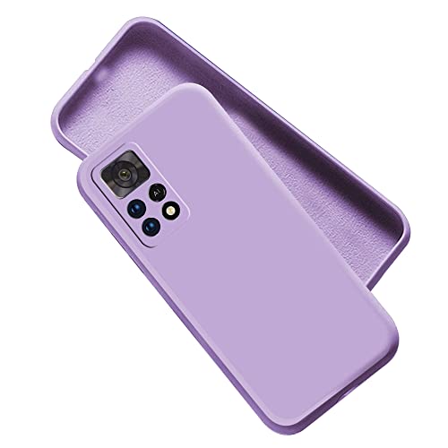 Image of A rtistque Liquid Silicone Matte Shockproof Flexible with Camera Protection Soft Back Cover Case for Mi Redmi Note 11 Pro /Pro Plus 5G - Purple
