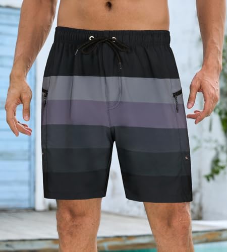 Bañador para hombre con forro de compresión y secado rápido ajustable 4