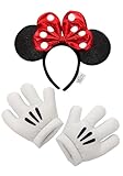 elope Minnie Glitter Headband & Gloves Set Standard