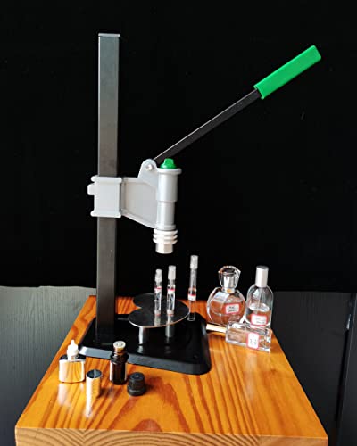 Capsuleuse de parfum manuelle, capsuleuses de bouteilles, machine de capsulage de presse en acier inoxydable à long manche, 13-15 mm, machine de sertissage réglable en hauteur, conception à levier