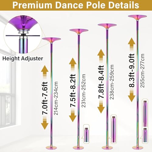 Barre de danse plafond 45 mm modèle statique et rotatif haute performance