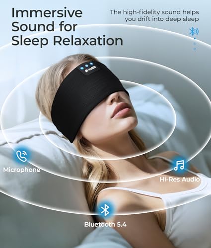 Image of LOVE EYE Sleep Sport Headphones Wireless Bluetooth 5.4 Headband Headphone