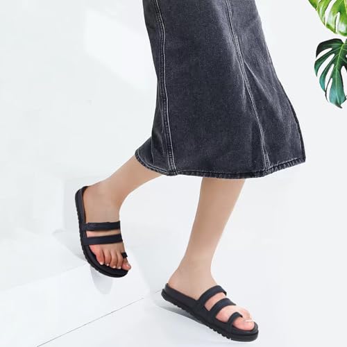 Image of KuaiLu Womens Slides Sandals With Arch Support Comfort Plantar Fasciitis