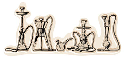 Wandtattoo Orient Wandsticker Shisha Lounge Rauchutensilien orientalischer Wand