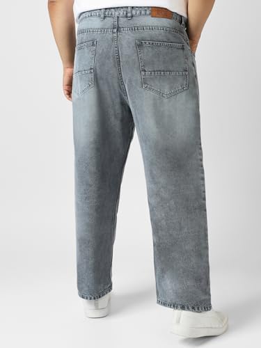 Image of Urbano Plus Men's Loose Baggy Fit Washed Jeans Non-Stretchable