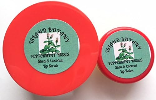 Peppermint Kisses Twin PK. Shea Butter & Coconut oil Lip Balm & Lip Scrub. Edible, Vegan, Organic, unrefined, golden Shea Butter. Soothes, Heals, nourishes, protects, softens, hydrates skin. 1.25 Ozs