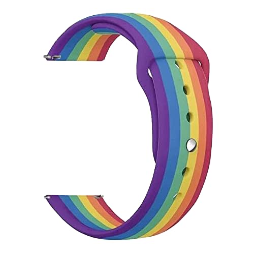 MELFO 22mm Smart Watch Strap Compatible with Fossil Gen 6 44mm Rainbow Silicone - Rainbow (B0BC93LXGY) Amazon Price History, Amazon Price Tracker