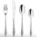 Produktbild HaWare Besteck-Set, 24-teilig, Edelstahl, gehämmert, Besteck-Set für 6 Personen, inkl. Messer, Löffel, Gabel, hochglanzpoliert und spülmaschinenfest