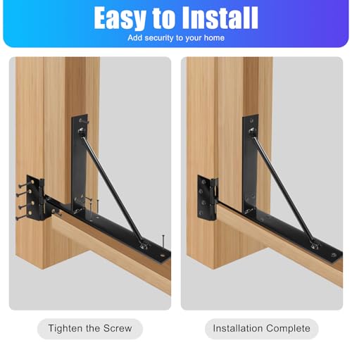 Heavy Duty Fence Gate Kit Gate Hardware No Sag Kit 2x4s Adjustable for Wooden Fence Gate Windows Shed Doors (2 Sets) - Thumbnail 4