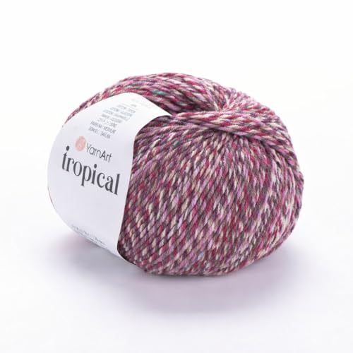 Image of YarnArt Tropical Sport Yarn - 55% Cotton, 45% PAC - Multicolor Knitting & Crochet Yarn - 50g (174 yds) | Soft, Durable & Lightweight | Perfect for Amigurumi, Clothing & Accessories (619-2)