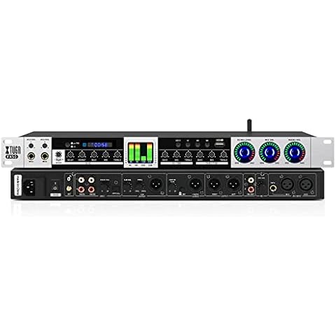 XTUGA FX50 Professional KTV Digital Pre-stage Effector Anti-howling Audio Processor Echo USB MP3 Bluetooth Optical,5 Mic Inpout For Household Reverberator Karaoke,Stage,Church, Performance Cover