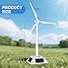 Solar Powered Windmill Model, Assembled Rotating Wind Turbine Generator Science Teaching Tool, DIY Solar Windmill Model Desk Home Decor Craft Education Gift