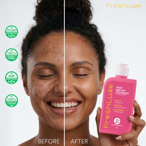Image of Fruit Nectar Face Wash for Men & Women - 100ml (Pack of 2) | With Apple, Papaya & Turmeric | Vitamin C Face Wash for Pigmentation, Glowing, Hydrated & Even Skin Tone | SLS & Paraben Free