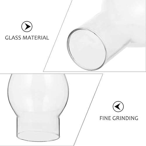 Miniatura 4 de STOBOK Lámpara de aceite de repuesto de globo, 2 unidades, lámpara de aceite, lámpara de chimenea de vidrio transparente transparente soplado a