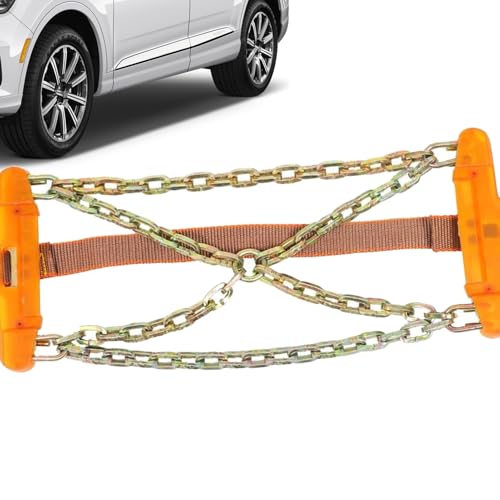 Cadena antideslizante de tracción para evitar derrapes de coche en nieve
