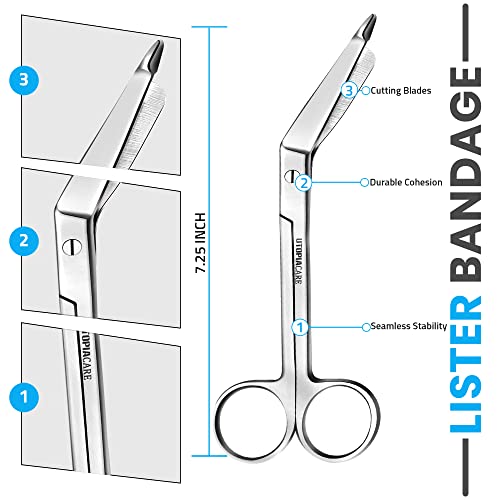 Image of Utopia Care Bandage Scissors, 7.5 Inch Stainless Steel Shears for First Aid and Professional Use - Silver