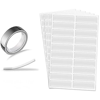 Smart Ring Size Adjuster for Oura Ring Gen 5&4&3 / GalaxyRing/RingConn 2&1 / for Ultra HumanRing AIR, 5 Sheets-80Pcs Silicone +20pcs TPU, Invisible SmartRing Size Adjuster Spacer