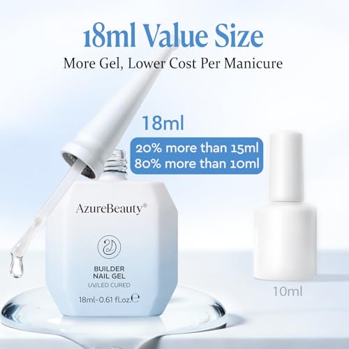 Image of AzureBeauty 18ML 7-in-1 Clear Builder Gel, UV LED Cured
