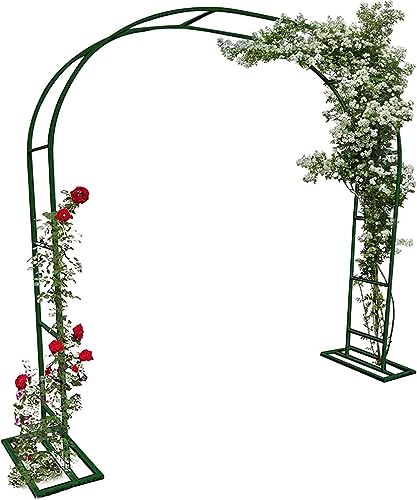 Arche de jardin robuste en métal blanc avec structure acier anti-intempéries - 2