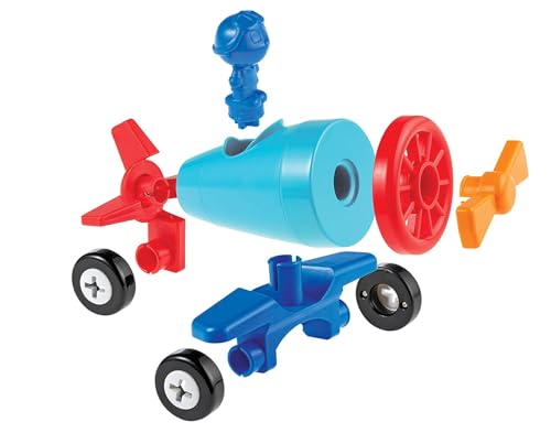 Learning Resources 1-2-3 Mach was draus! Auto-Flugzeug-Boot, Ab 2 Jahren, 3-in-1 Konstruktionsspielzeug… – Ansicht 3