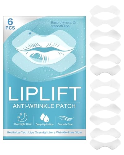 FUGLUS ensemble de 6 pièces anti-rides pour les lèvres, réduit les rides et ridules,Patchs Smile Line Pour Les Rides, Patchs Rides Les Lèvres, Réduit Les...