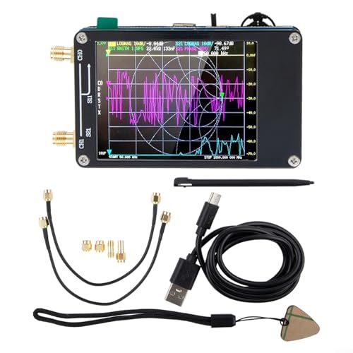 Portable Vector Network Analyzer, 10KHz-1.5GHz S-Parameter Tester, For HF VHF UHF With 2.8" TFT Display & USB Power Supply