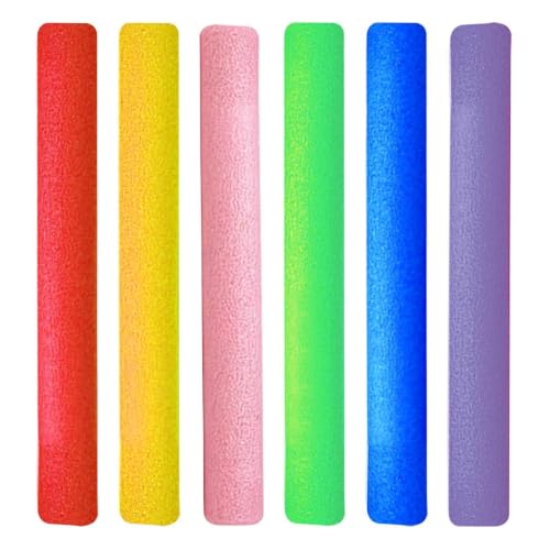 6 Pack Floating Pool Noodles Foam Tube 75cm Multi-Use Float Training Device